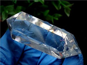 AAA級☆天然レインボーハーキマーダイヤモンド水晶六角柱179B2-16B17B