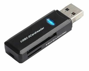  black USB SD card reader 2.0