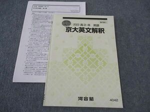 WQ04-095 河合塾 京大英文解釈 京都大学 テキスト 2023 夏期講習 新野元基 04s0D