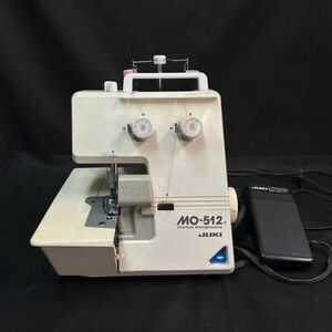 DEc073D10 動作品 JUKI ジューキ Overrock MO-512 ロックミシン 日本製 フットコントローラー付 手工芸 裁縫 ハンドクラフト