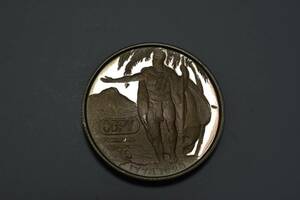（１８２－G）阿波コイン　銀メダル（品位不明）アメリカ2分の１D型コピー　１５．７ｇ　プルーフ　未使用品クラス
