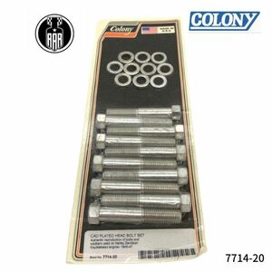 カドミウムメッキ ヘッドボルト セット ハーレーダビッドソン CAD PLATED HEAD BOLT SET 7714-20 colony コロニー