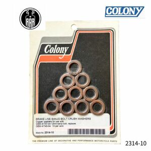 ブレーキ ライン バンジョー ボルト クラッシュワッシャー 12mm ハーレーダビッドソン 2314-10 colony コロニー