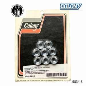 クロームメッキ カウンターサンク 皿穴 ワッシャー ハーレーダビッドソン 9834-8 colony コロニー