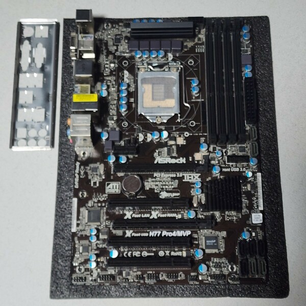 ASRock H77 Pro4/MVP IOパネル付属 LGA1155 ATXマザーボード 第2・3世代CPU対応 最新Bios 動作確認済 PCパーツ