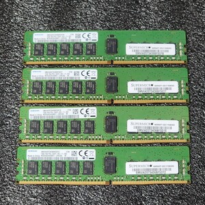 SAMSUNG DDR4-2400MHz 64GB (16GB×4枚キット) M393A2K40BB1-CRC0Q ECC Registered 動作確認済み デスクトップ サーバー用 PCメモリ (1)