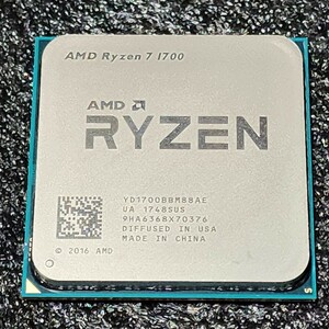 CPU AMD RYZEN7 1700 3.0GHz 8コア16スレッド Socket AM4 PCパーツ 動作確認済み