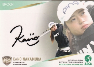 23 エポック JLPGA 女子ゴルフ Rookies & Winners 仲村果乃 直筆サインカード(050/126)