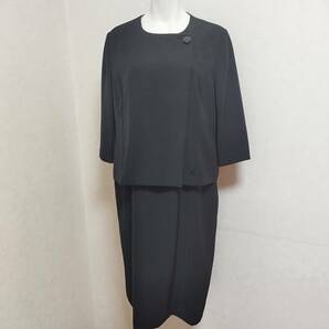 超美品 15ABR 大きいサイズ 喪服 ブラックフォーマルワンピース ブラックフォーマルウエア ゆったりサイズ ぽっちゃりサイズ