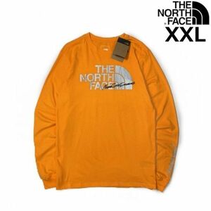 売切り【正規新品】THE NORTH FACE◆L/S GRAPHIC INJECTION TEE 長袖 Tシャツ ロンT US限定 メタリックシルバー(XXL)オレンジ180902-5