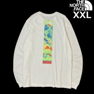 売切り【正規新品】THE NORTH FACE◆L/S GRAPHIC INJECTION TEE 長袖 Tシャツ ロンT US限定 レインボー 男女兼用(XXL)白 180902-5