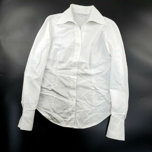 ◇f 【シンプルで上品な装い】 ナラカミーチェ NARACAMICIE スキッパー シャツ 長袖 0サイズ 婦人服 レディース トップス 白 ホワイト