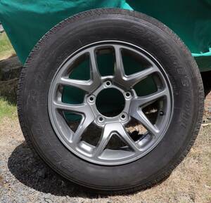 スズキ JB64 ジムニー 純正 アルミホイール 1本 16×5.5J 5穴 PCD139.7 +22 ハブ108 ENKEI製 16インチ 5.5J jimny 175/80R16 dueler