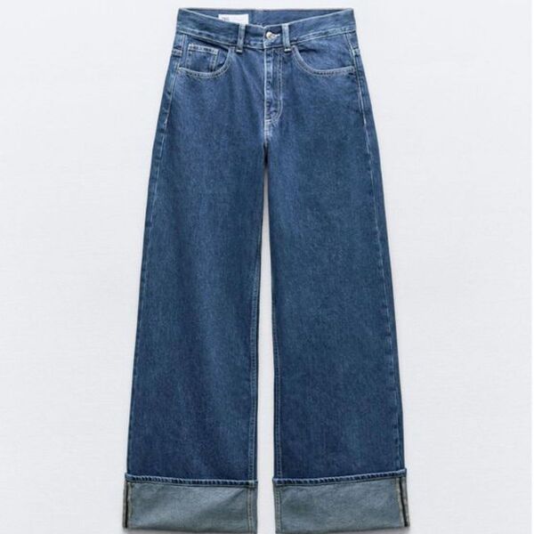 ZARAロールアップデニムパンツ