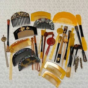 . ornamental hairpin . hair ornament comb antique kimono small articles tortoise shell etc. retro rare goods 