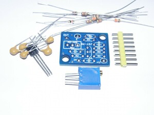 マイクプリアンプ 自作 キット : 　2sc1815 増幅回路　 組み込み用小型基板。 RK-157キット。パーソナル無線　NASA　CB無線