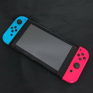 1円 任天堂 Nintendo Switch HAC-001 ニンテンドースイッチ 本体 ネオンブルー/ネオンレッド 通電動作確認済