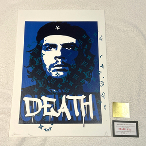世界限定100枚 DEATH NYC チェゲバラ ルイヴィトン LOUISVUITTON キューバ Dismaland ポップアート アートポスター 現代アート KAWS Banksy