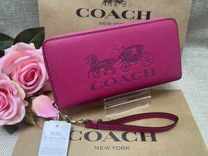 コーチ COACH 長財布 財布 ホース アンド キャリッジ エンボスド レザー ロング ジップ アラウンド ウォレット プレゼント C3548 B330 