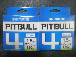107 Shimano pitobru4* lime зеленый 1.5 номер 150m шт комплект новый товар не использовался!