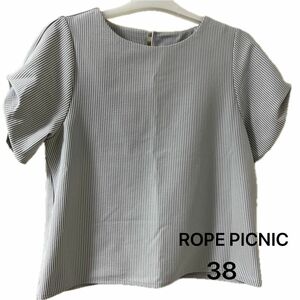 美品ロペピクニック ROPE PICNIC 半袖ブラウス　ストライプ　38 Mサイズ