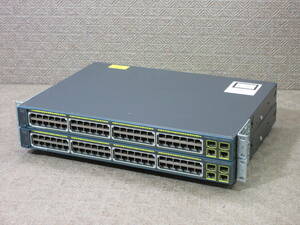 【2台セット】Cisco / Catalyst 2960-Plus Series PoE-48 / WS-C2960-48PST-S V05 / 初期化済み / No.Q796