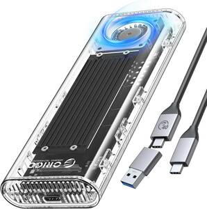 OY113 ORICO M.2 SSD 外付けケース 40Gbps 工具不要最新 USB4 NVMe M.2 SSDケース ファン内蔵の透明