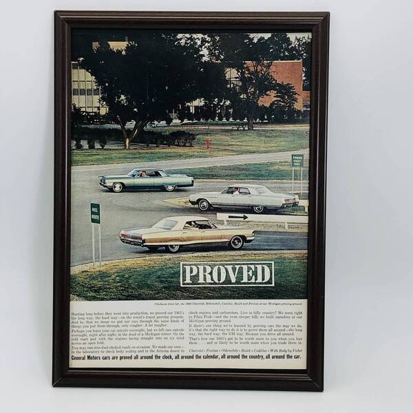『 実証済み PROVED 』ビンテージ 広告 60年代 フレーム 付 ポスター 当時物 額付 LIFE 雑誌 アンティーク