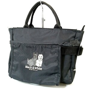 H #[ товар разряд :B] черный and белый Black & White дизайн логотипа нейлон ручная сумочка ручная сумка большая сумка женщина сумка оттенок черного 