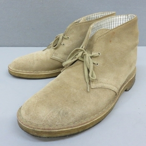 H151★Clarks クラークス Wallabee ワラビー デザート ブーツ ローカット シューズ 11826 25.5cm 薄茶 6/3★A