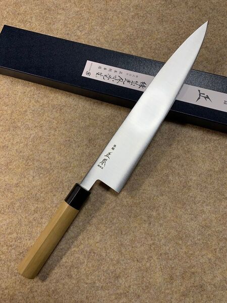 正本総本店 牛刀 和包丁 尺 本霞玉白鋼 水牛柄