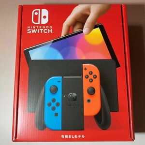  new goods unopened goods // have machine EL model black Nintendo Switch Nintendo switch Joy-Con(L) neon blue (R) neon red // including carriage 