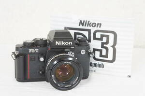 ① Nikon ニコン F3/T HP 一眼レフ フィルムカメラ NIKKOR 50mm F1.4 レンズ セット 取説付き 7006066011