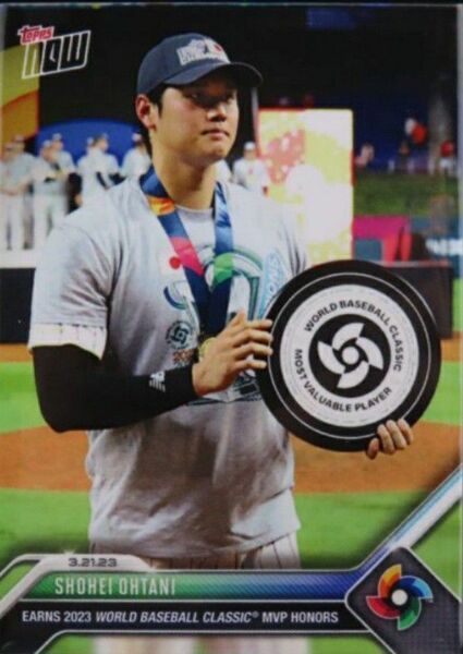 ☆送料無料☆大谷翔平 2023 WBC MVP表彰 メダル授与 2023 topps NOW 侍ジャパン 日本優勝 山本由伸