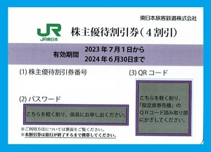 JR東日本株主優待券 40％割引 4枚 即決 送料無料