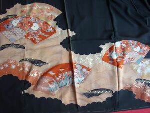 *.* kimono * translation equipped! capital . after high class stop sleeve tomesode silk some stains have! scorch have! tatami wrinkle have! cloth taking . pattern taking . handicrafts for use various 