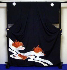 *.* kimono * high class kurotomesode silk 100% the first . equipment new goods new pattern sphere hand box Kyouyuuzen untailoring 