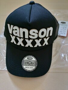 未使用品　VANSON バンソン キャップ 帽子 メンズ レザー 50周年記念 NVCP-2404 　メッシュキャップ　新品　50