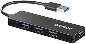 バッファロー USB ハブ USB3.0 スリム設計 4ポート バスパワー 軽量 Windows Mac PS4 PS5 Chro