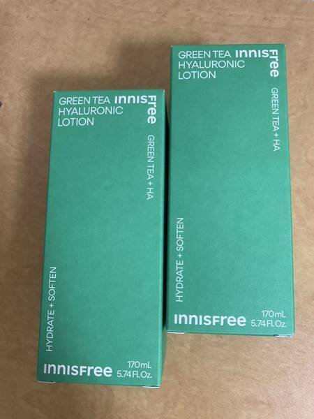 2本　イニスフリー　グリーンティー ヒアルロン ローション (乳液) 170 mL