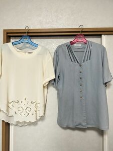 古着　レトロ　トップス 半袖　ブラウス　2点　TOPTOPOLO PASADENA ROSE 　