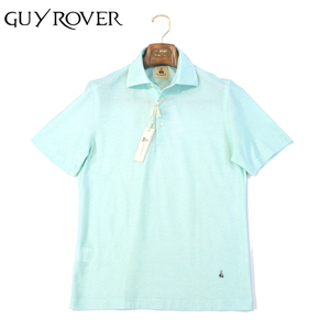 【40％OFF・新品・M】GUY ROVER（ギローバー）コットンハニカムメッシュ ワイドカラーポロシャツ ミントグリーン PC433-531504