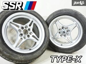 ●SSR TYPE-X タイプX 15インチ 7J ＋35 4H 4穴 PCD100/114.3 マルチ ホイール 2本セット タイヤ付き 即納 シビック インテグラ CR-X