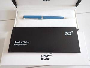 極美品　モンブラン　ボールペン　ブルー　ツイスト式　美品　箱付き　ボールペン 筆記確認済み　