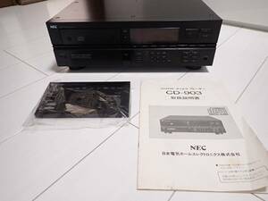 NEC COMPACT DISC PLAYER MODEL CD-903 CDプレーヤー リモコン　AR-903 取説