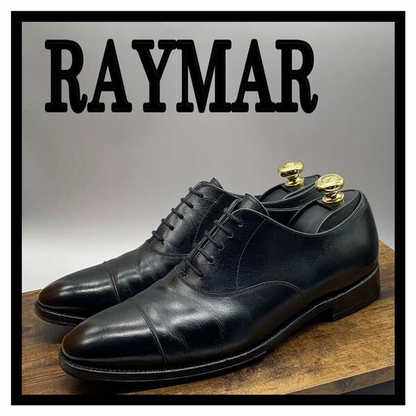 RAYMAR [レイマー] ドレスシューズ キャップトゥ ストレートチップ ビジネス レザー ブラック 黒 US7.5 25.5cm 革靴 紳士靴 メンズ