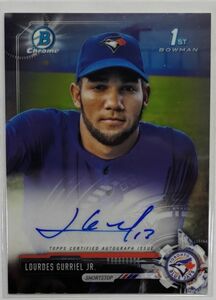 来日外国人 グリエル Jr. Lourdes Gurriel Jr. 2017 Bowman Chrome Auto 直筆サイン 横浜 DeNA