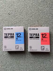  Tepra PRO tape cartridge blue red 2 piece set 