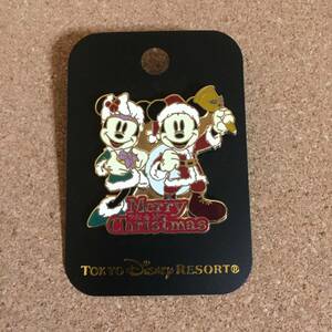  Disney Mickey & minnie. Christmas pin badge!* rare 