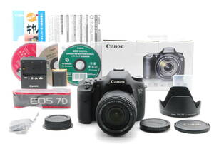 【S数僅少たったの6562回】Canon EOS 7D EF-S15-85 IS USM レンズキット 動作も写りもOK 新品時のマット感あり概ねキレイです。付属品多数
